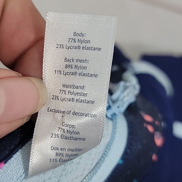 IVIVVA Girls Size 12 Navy Blue And Paint Splatter Mesh Back Side Pocket Capris - Picture 7 of 7